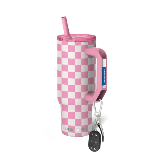 Thicc Buddy 30oz | Pink Checkered